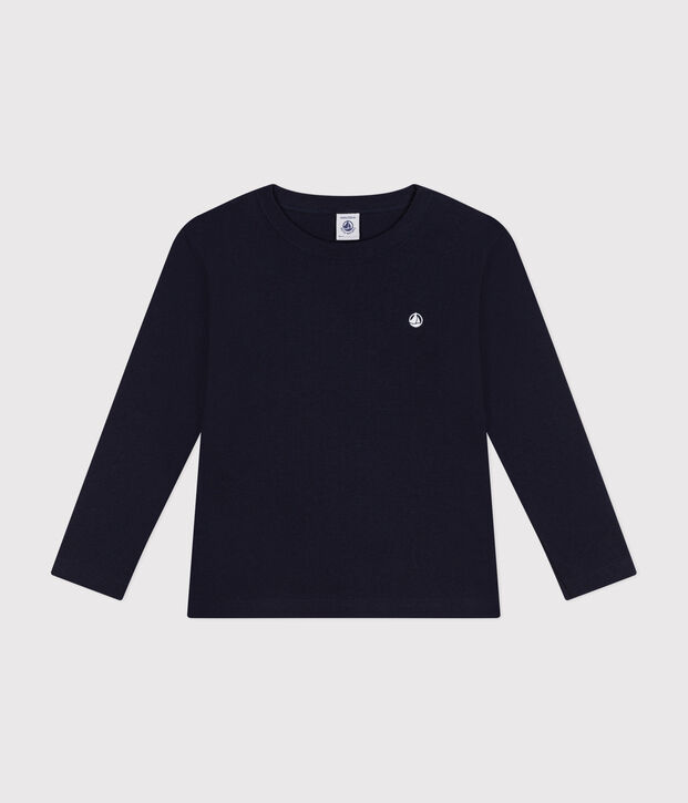 Lang&auml;rmeliges Kinder-T-Shirt aus Rippstrick f&uuml;r M&auml;dchen und Jungen SMOKING