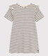 Kurzärmeliges gestreiftes Kleid aus Baumwolle Kinder/Mädchen