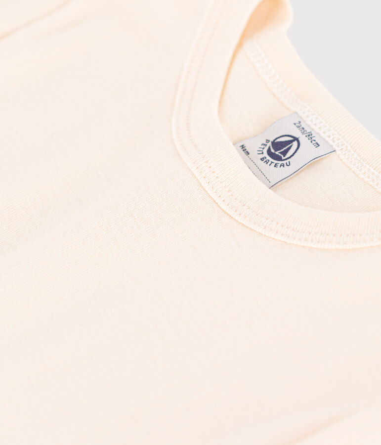 Kurz&auml;rmeliges T-Shirt aus Baumwolle naturfarben