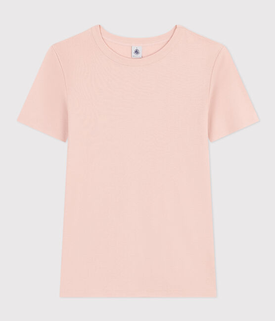T-Shirt L’ICONIQUE aus Baumwolle mit rundem Ausschnitt für Damen rosa SALINE