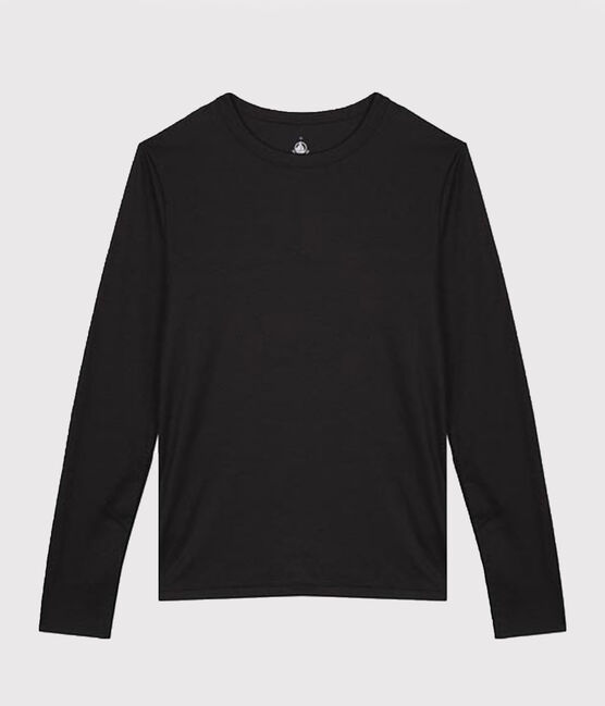 T-Shirt aus Sea-Island-Baumwolle für Damen schwarz NOIR