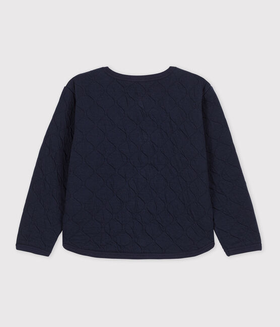 Kinder-Cardigan aus Doppeljersey für Mädchen blau SMOKING