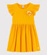 Kurzärmeliges Kinder-Kleid aus Baumwolle und Leinen für Mädchen