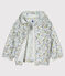 Gemusterte Baby-Windjacke Unisex weiss MARSHMALLOW/blau BRUT/ MULTICO