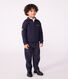 Kinder-Sweatshirt im Polo-Stil aus einfarbiger Baumwolle