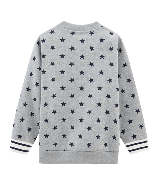 Kinder-Collegejacke Jungen grau SUBWAY/blau SMOKING