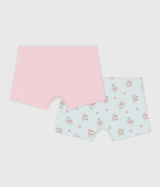 Set lange Kinder-Shortys aus Baumwolle mit Blumenmuster variante 1