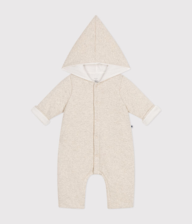 Langer wattierter Baby-Overall aus Baumwolle mit Kapuze MONTELIMAR CHINE