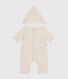 Langer wattierter Baby-Overall aus Baumwolle mit Kapuze