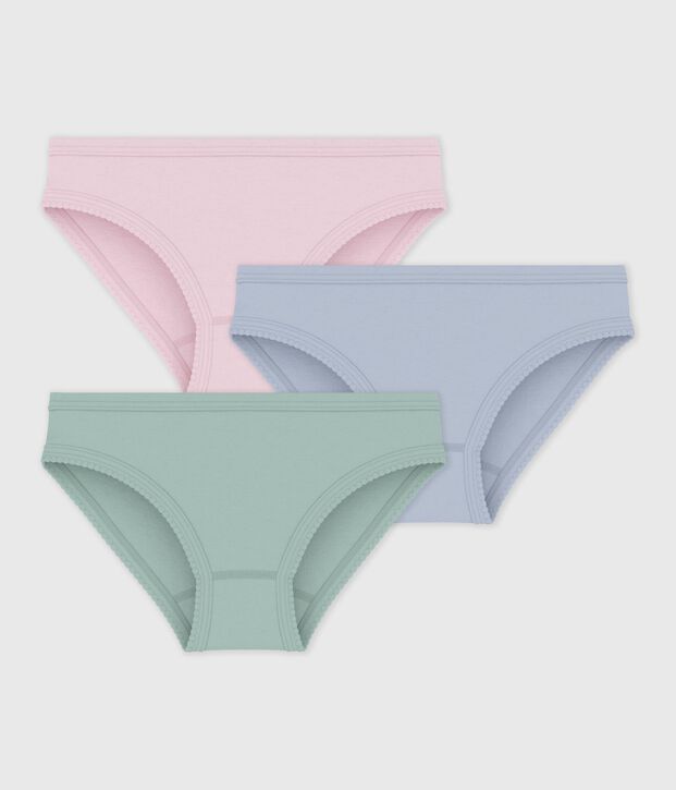 Set Kinder-Slips aus einfarbiger Baumwolle vielfarbig