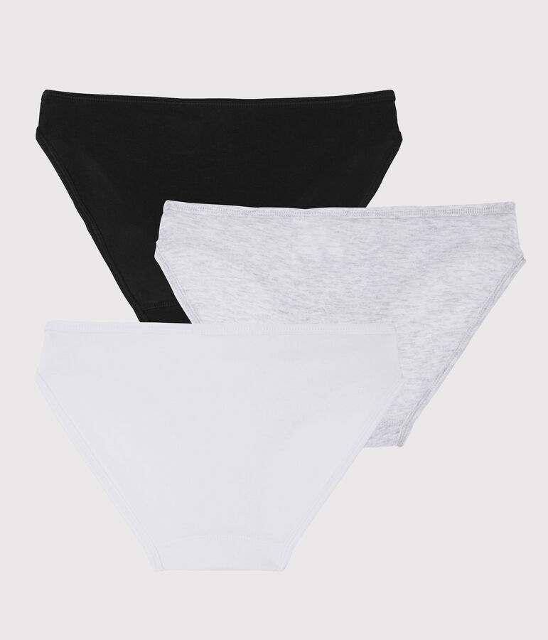 3er-Set Damenslips aus leichter Baumwolle vielfarbig