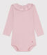 Baby-Body mit Kragen aus einfarbiger Baumwolle