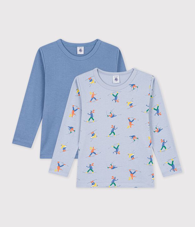 Set lang&auml;rmeliger Kinder T-Shirts aus bedruckter Baumwolle vielfarbig