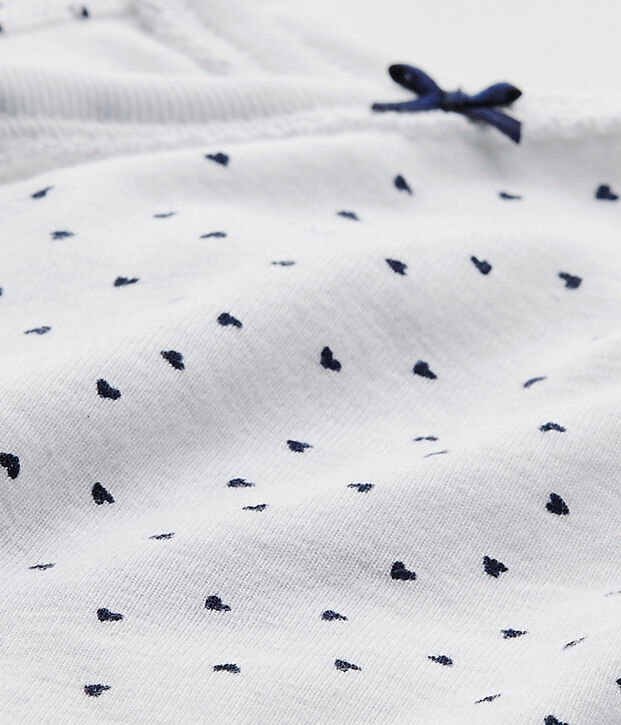 Kurz&auml;rmeliger Baby-M&auml;dchen-Wickelbody mit Print weiss/blau