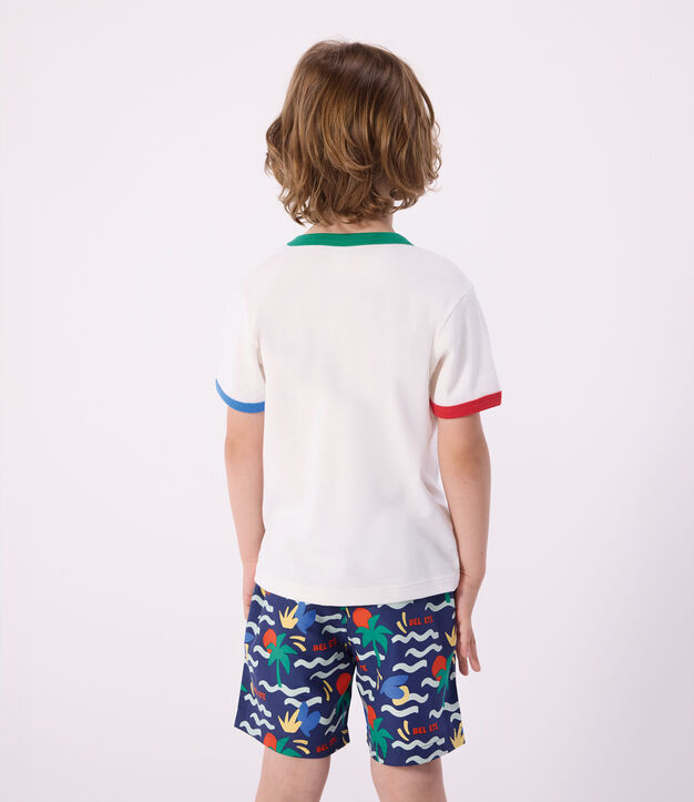 Kurz&auml;rmeliges Kinder T-Shirt aus Baumwolle weiss