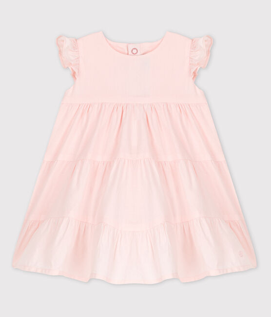 Ärmelloses Babykleid aus Popeline rosa FLEUR