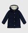 Kinder-Parka halblang und einfarbig blau SMOKING
