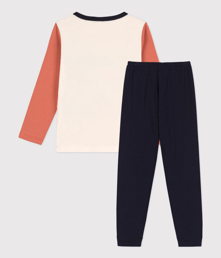 Kinderpyjama aus Baumwolle blau/vielfarbig