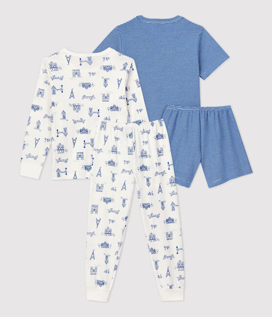 2er-Set Kinderpyjamas aus Baumwolle mit Paris-Motiv/Ringelstreifen für Jungen variante 1