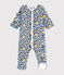 Baby-Überziehpyjama aus Fleece weiss MARSHMALLOW/weiss MULTICO