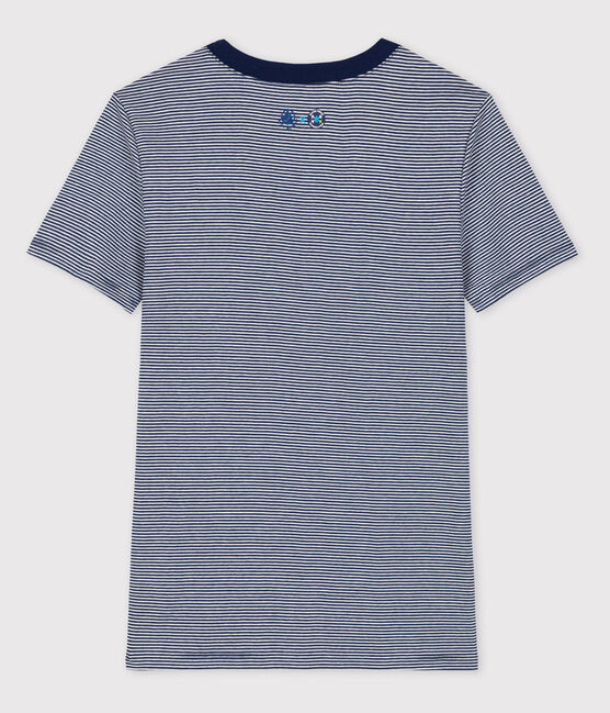 T-Shirt L’ICONIQUE Water Family × Petit Bateau blau MEDIEVAL/weiss MARSHMALLOW