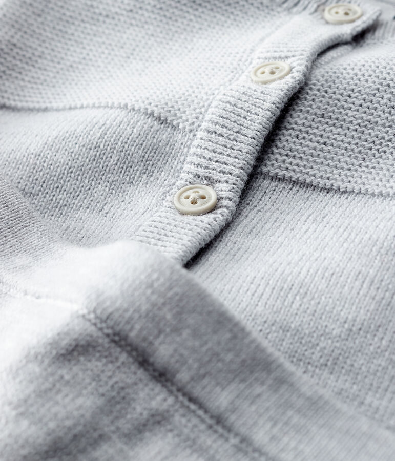 Zweiteiliges Baby-Set aus Bio-Baumwollstrick in Grau grau