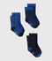 3er-Set Babystrümpfe für Jungen blau SMOKING/blau LIMOGES
