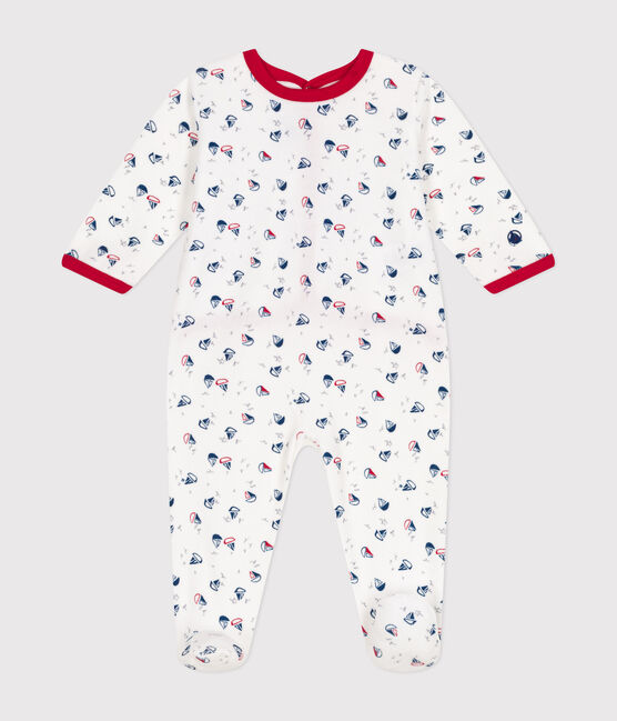 Strampler aus Nicki für Babys weiss ECUME/ INCOGNITO/ MULTICO