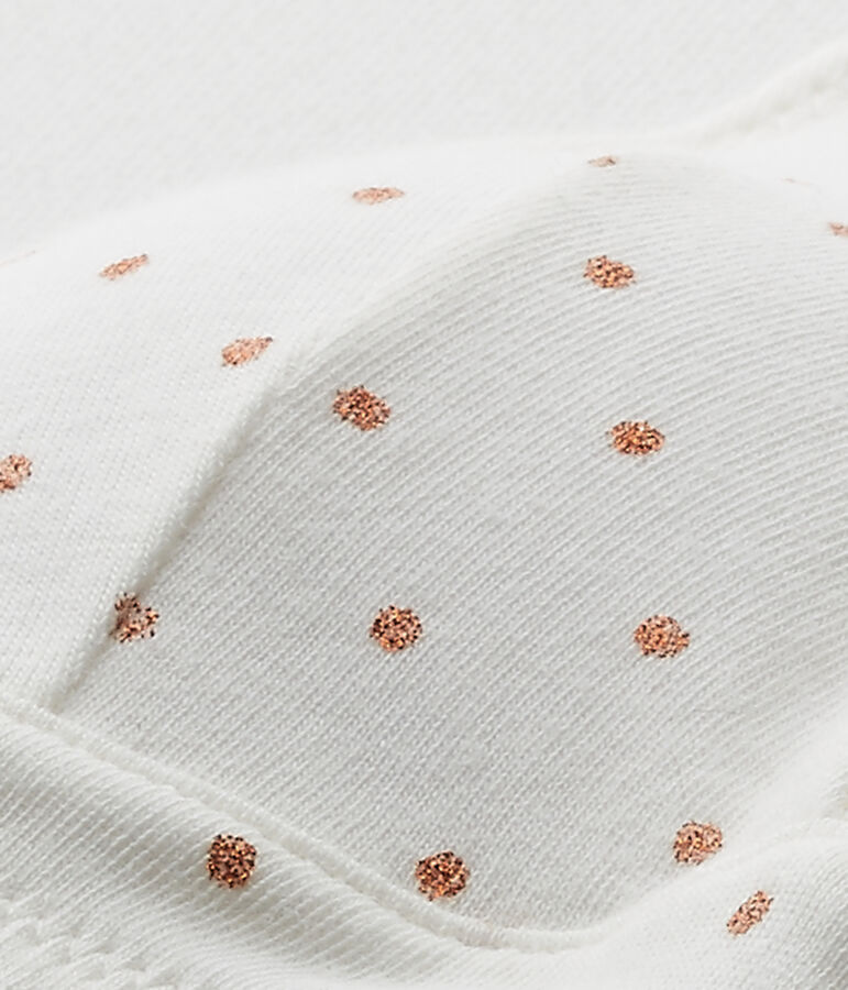 Gepolsterter M&auml;dchen-BH mit Punkten weiss/braun