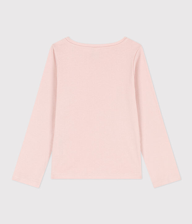 Lang&auml;rmeliges T-Shirt aus Baumwolle f&uuml;r Kinder/M&auml;dchen rosa
