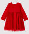Langärmeliges Baby-Kleid für Mädchen rot TERKUIT