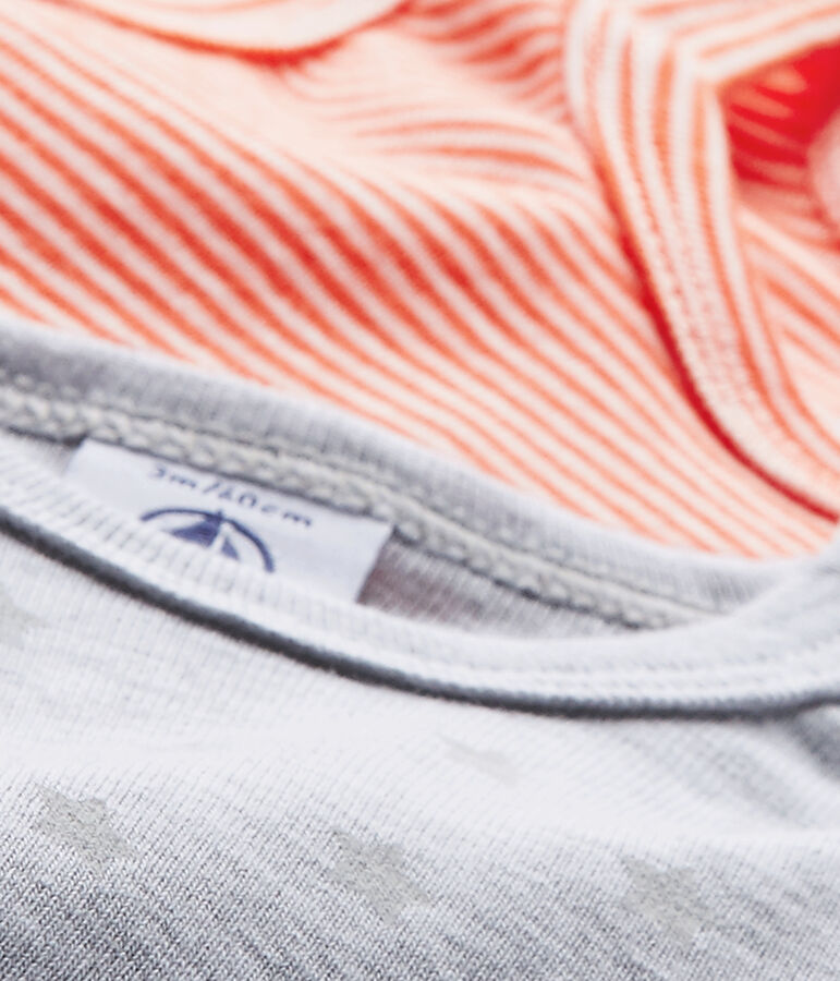 &Auml;rmellose Baby-Jungen-Bodys im 2er-Set weiss LOT