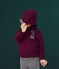 Kinder-T-Shirt mit Kapuze für Jungen violett CEPAGE