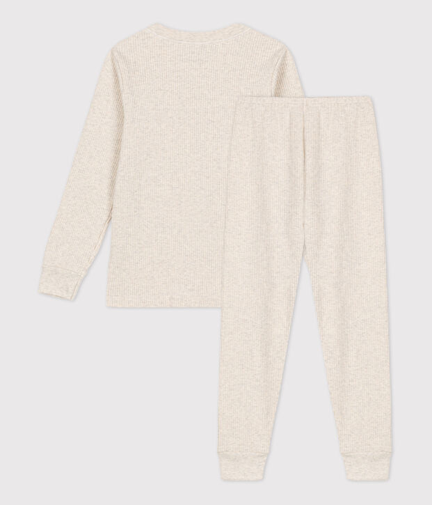 Kinderpyjama aus Baumwolle beige