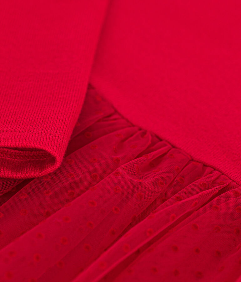 Kinder Kleid aus schwerem Jersey und T&uuml;ll f&uuml;r M&auml;dchen COULIS