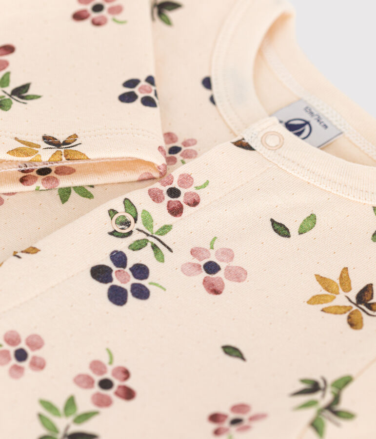 Baby-Cardigan aus Doppeljersey naturfarben/vielfarbig