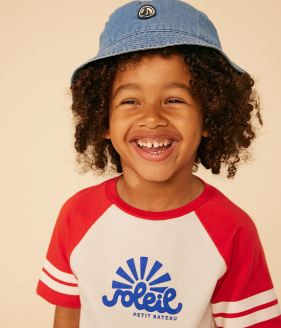 Kinder-Fischerhut aus blauem Denim blau DENIM CLAIR