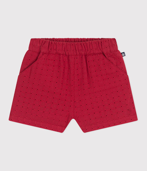 Baby-Shorts aus Popeline mit Lochspitze SPI
