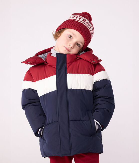 Kinder-Winterjacke im Colorblock blau SMOKING/weiss MULTICO
