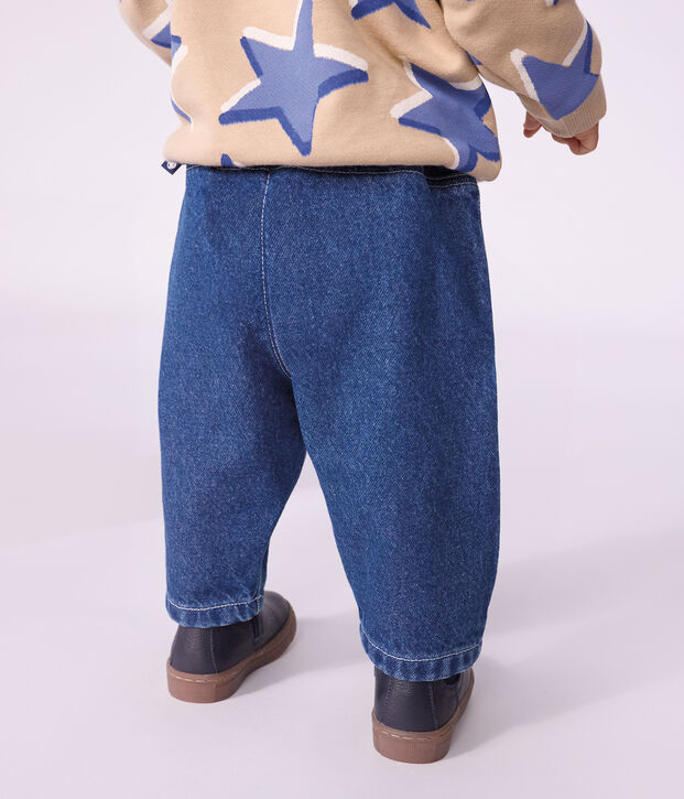 Baby-Hose aus einfarbigem Denim blau