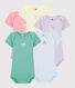 5er-Set kurzärmelige Baby-Bodys mit Früchte-Motiv für Mädchen