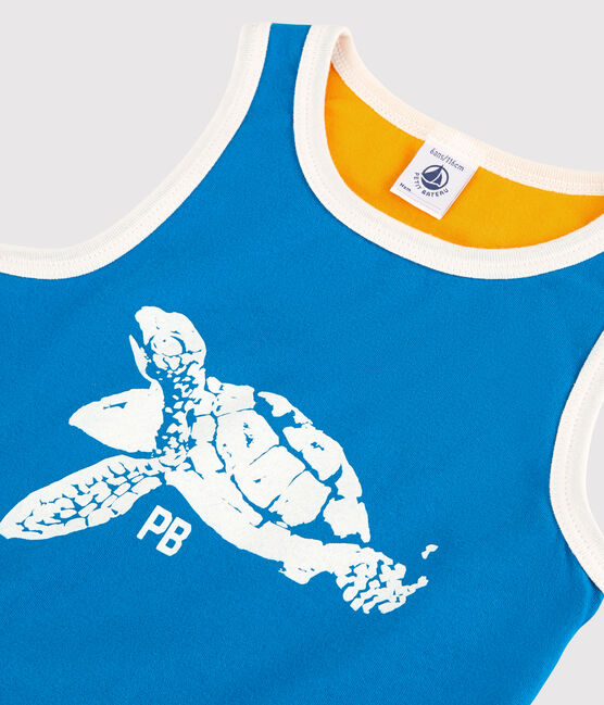Kinder-Tanktop aus Jersey für Jungen blau MYKONOS