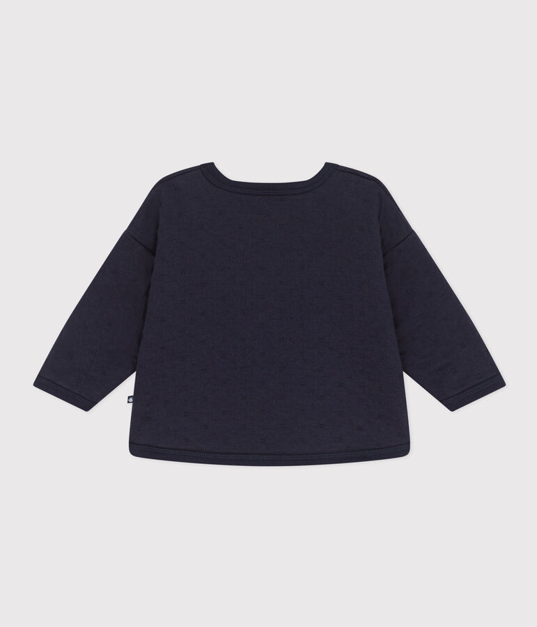 Baby-Sweatshirt aus gestepptem Doppeljersey blau SMOKING
