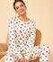 Pyjama aus Baumwolle mit Herzmotiv für Damen weiss AVALANCHE/ MULTICO