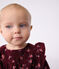 Lang&auml;rmelige Baby-Bluse aus Feincord mit Blumenmuster rot/vielfarbig