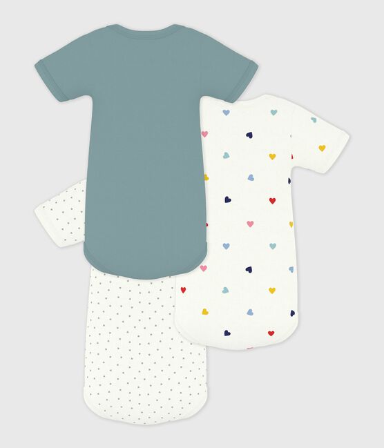 Set kurzärmeliger Baby-Bodys aus Baumwolle mit Herzmotiv variante 1