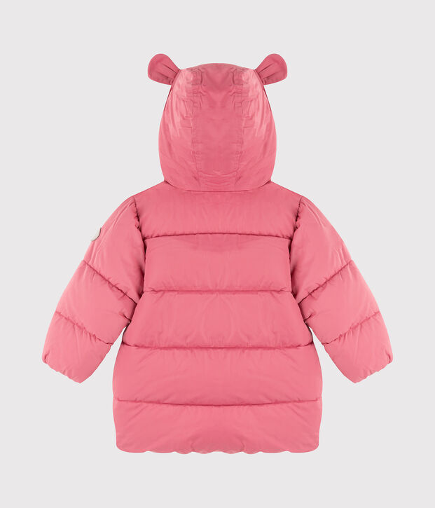 Einfarbige gesteppte Baby-jacke f&uuml;r M&auml;dchen rosa