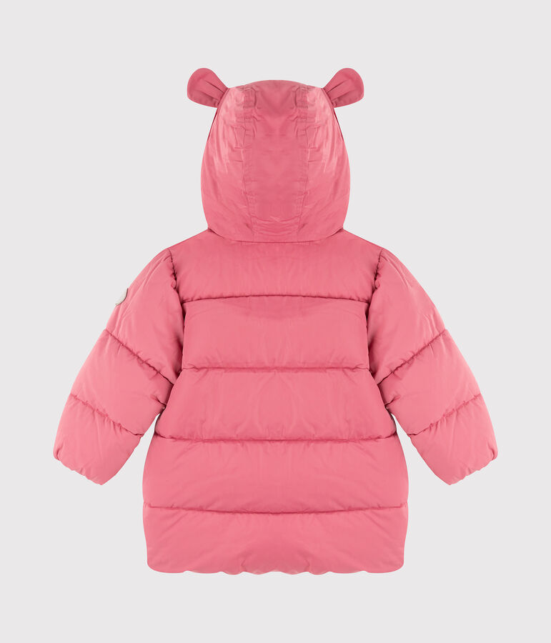 Einfarbige gesteppte Baby-jacke f&uuml;r M&auml;dchen rosa CHEEK