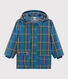 Kinder-Regenjacke mit Karomuster unisex