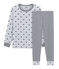 Rippstrick-Pyjama für Jungen grau POUSSIERE/weiss MULTICO